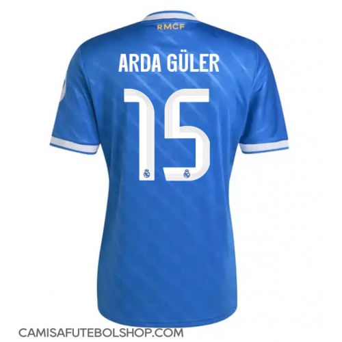 Camisa de time de futebol Real Madrid Arda Guler #15 Replicas 3º Equipamento 2025-26 Manga Curta
